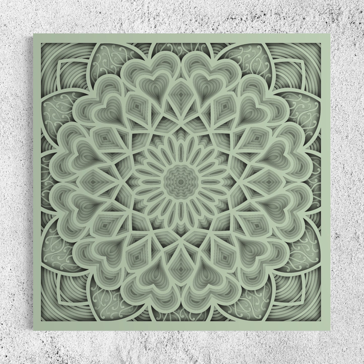 Astral Wooden Wall Art | Color Green Spring Rain