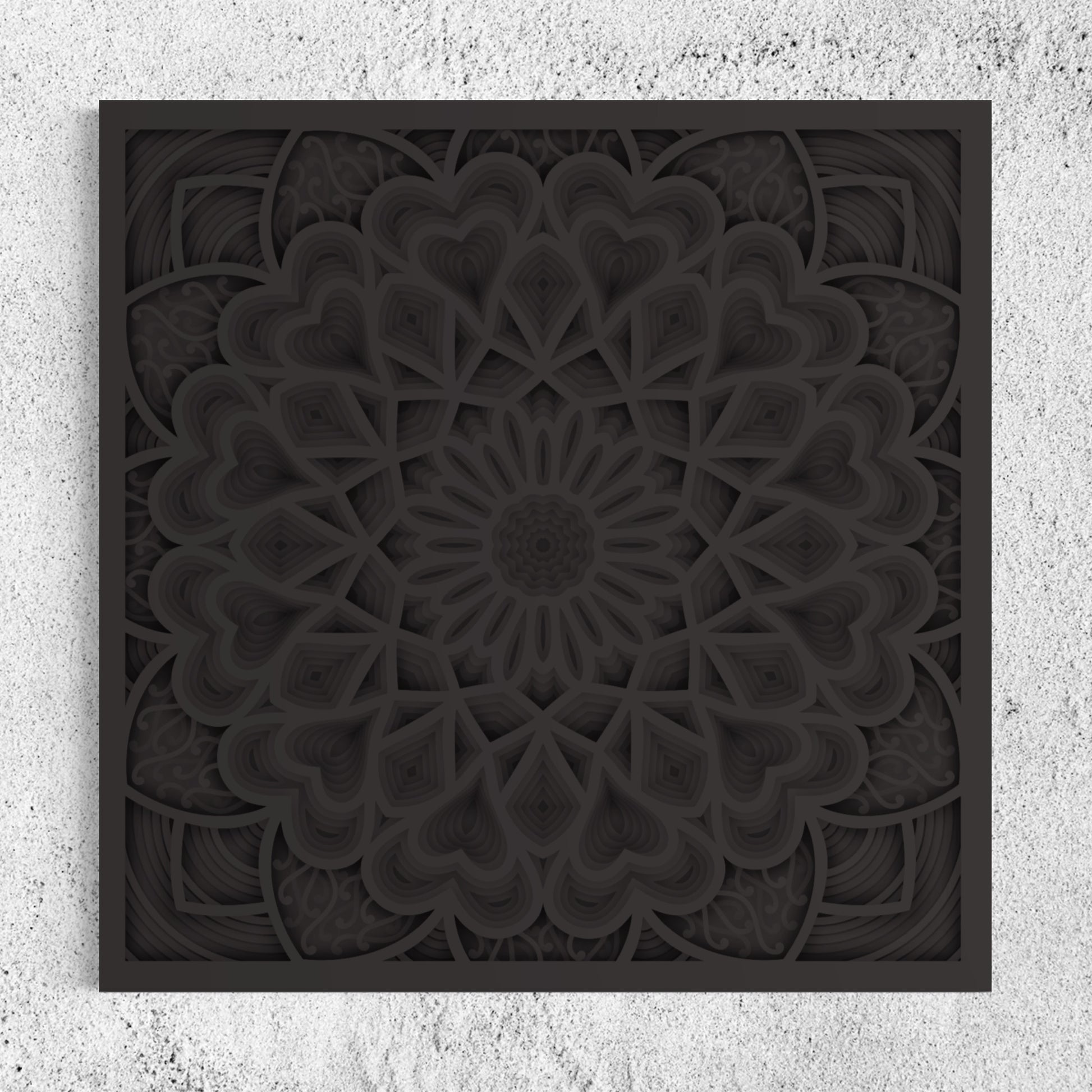 Astral Wooden Wall Art | Color Charcoal