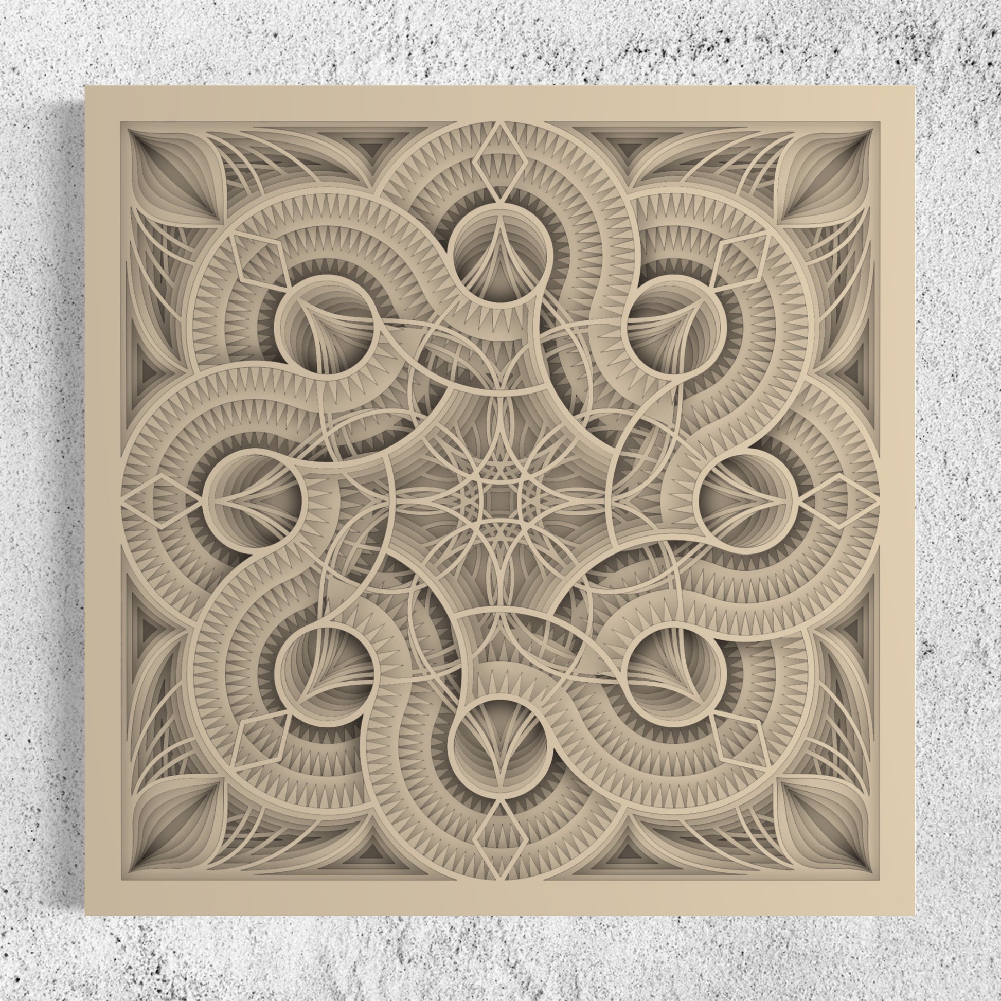 Mandala Wood Wall Art | Color Soft Amber