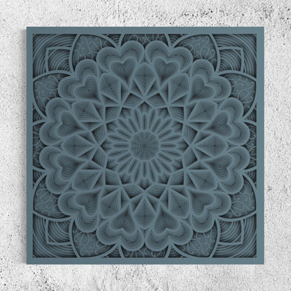Astral Wooden Wall Art | Color Blue Bayoux