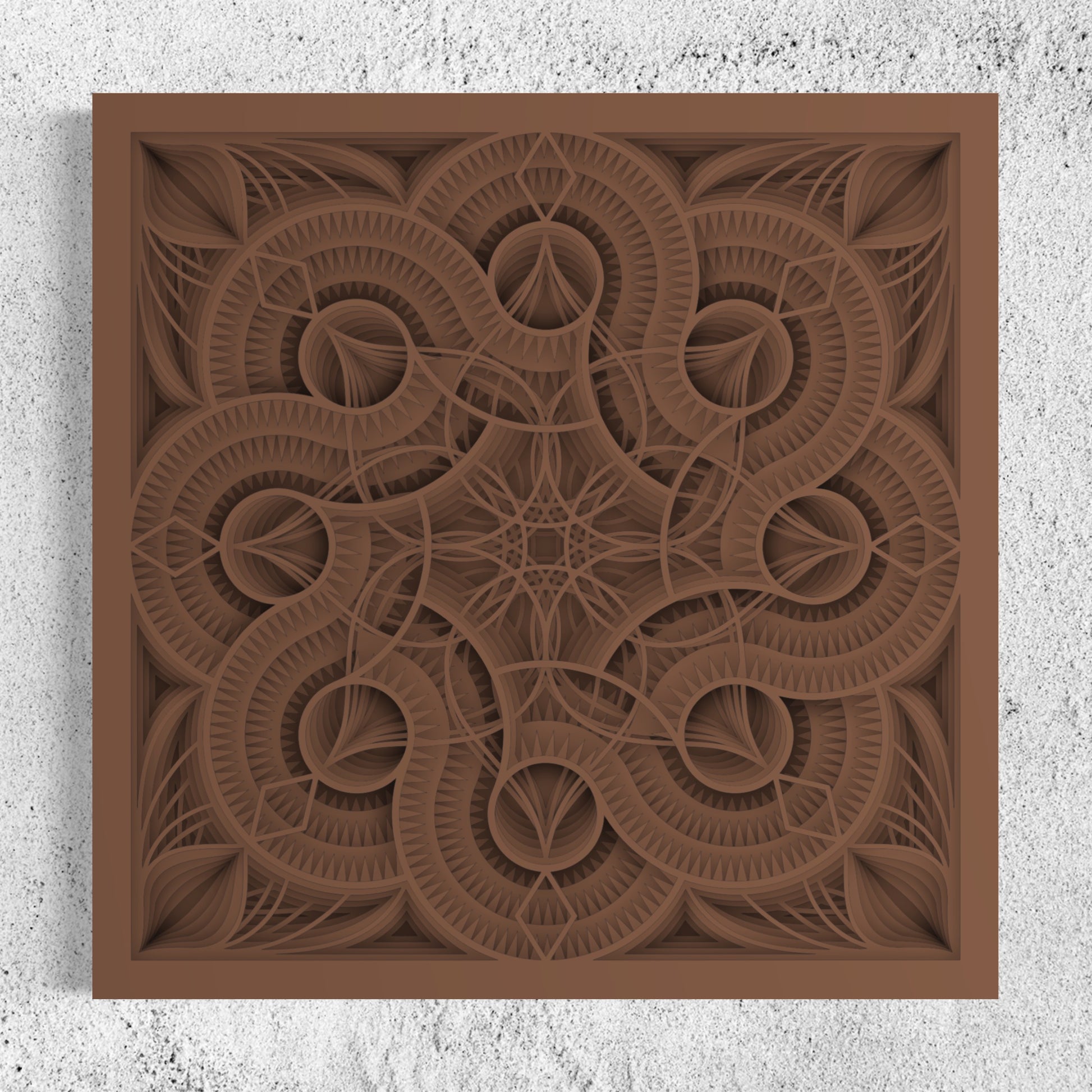 Mandala Wood Wall Art | Color Brown Bear