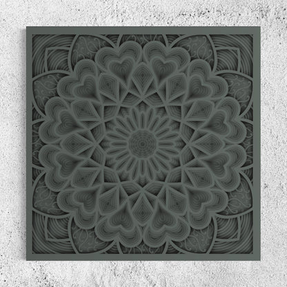 Astral Wooden Wall Art | Color Oslo Grey