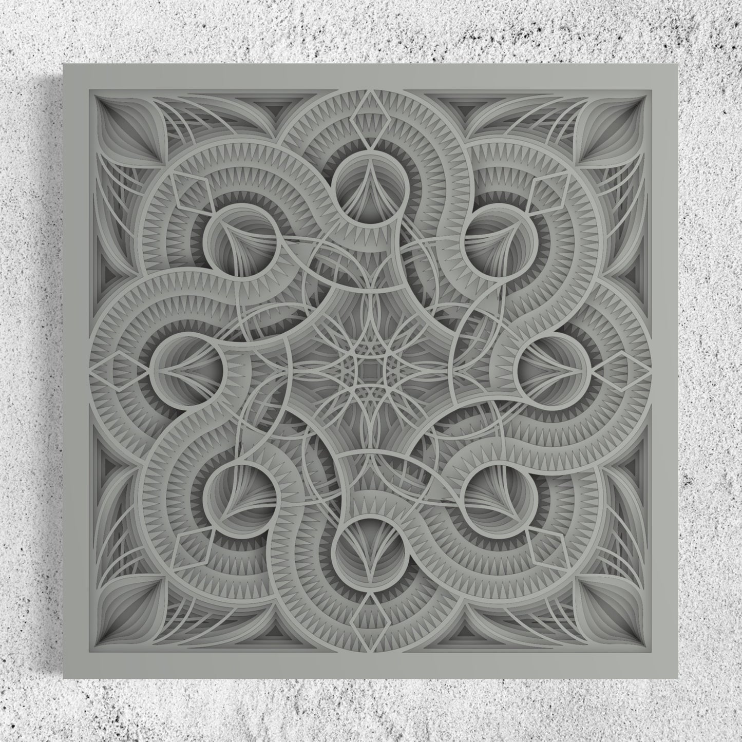 Mandala Wood Wall Art | Color Hit Grey