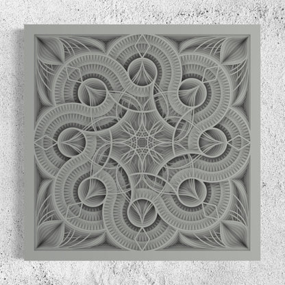 Mandala Wood Wall Art | Color Hit Grey