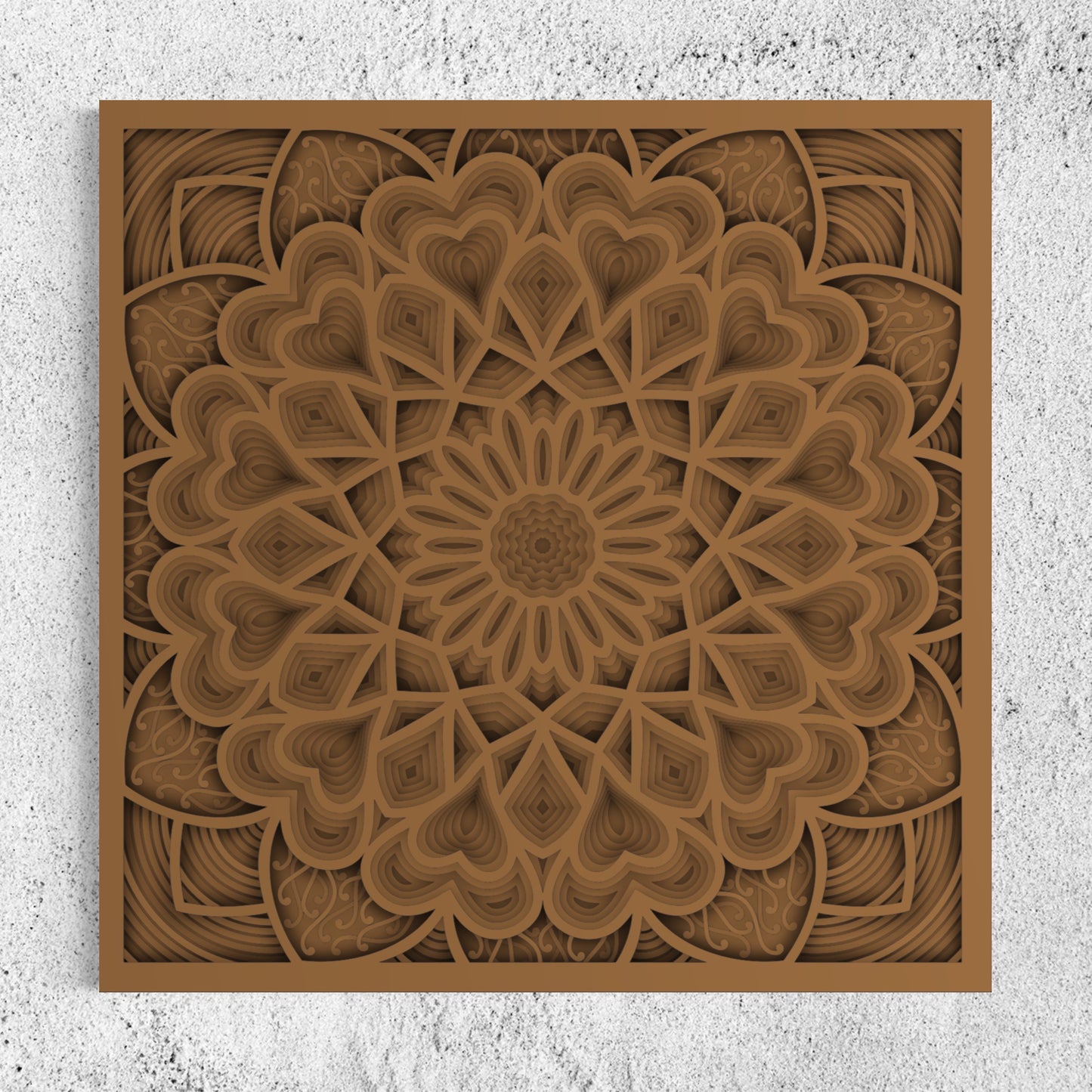 Astral Wooden Wall Art | Color Dull Brown