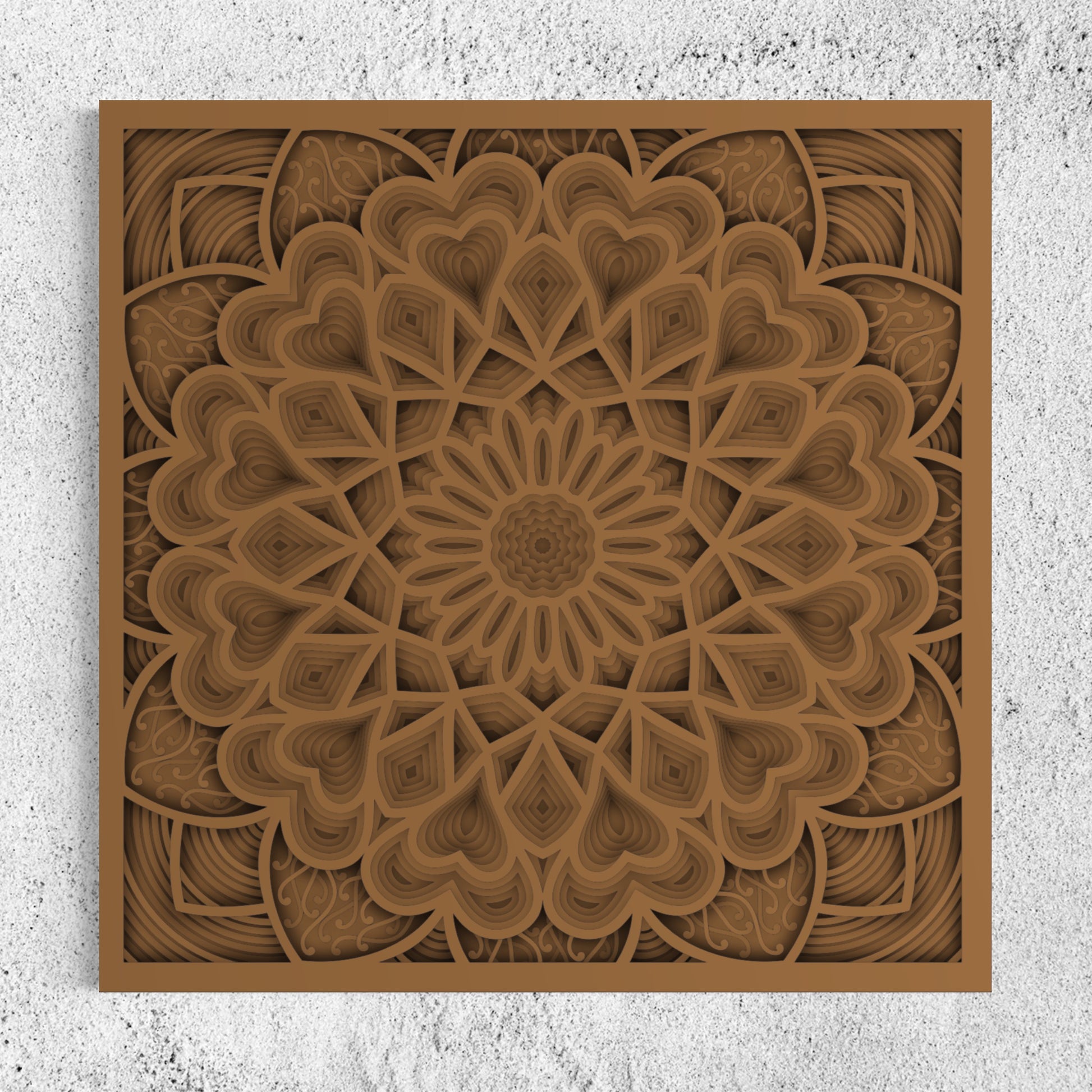 Astral Wooden Wall Art | Color Dull Brown
