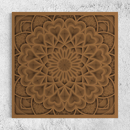 Astral Wooden Wall Art | Color Dull Brown