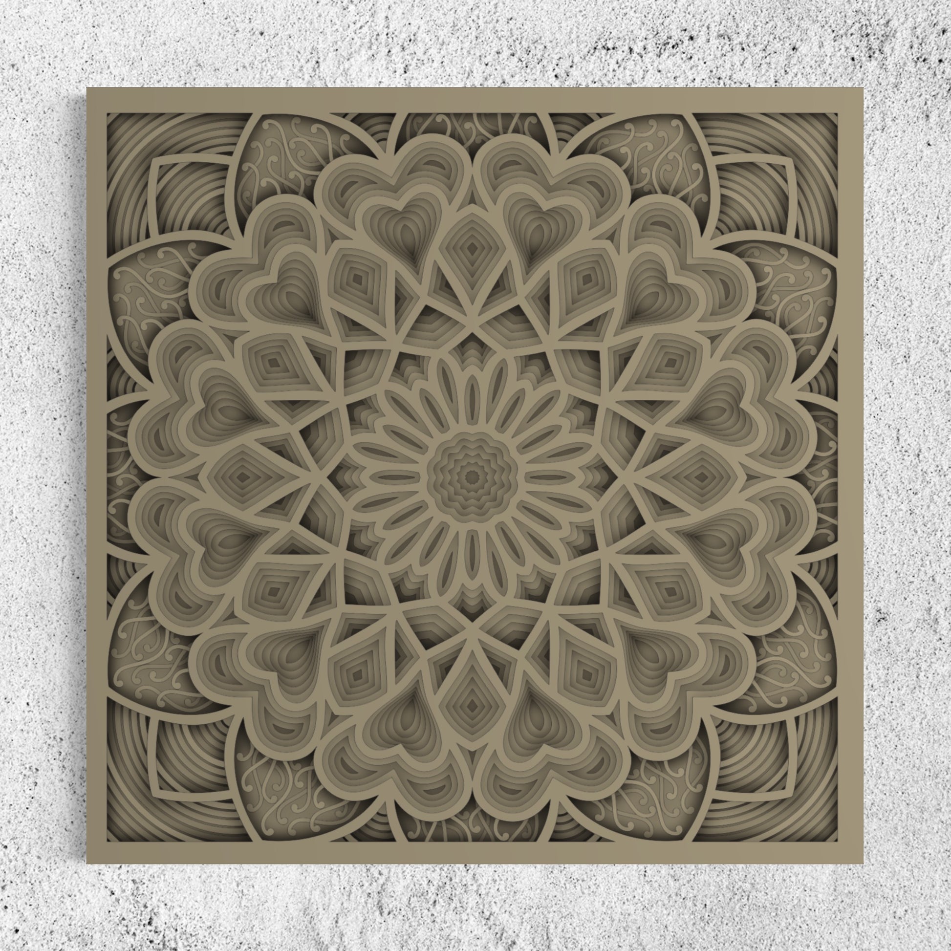 Astral Wooden Wall Art | Color Brownish Grey