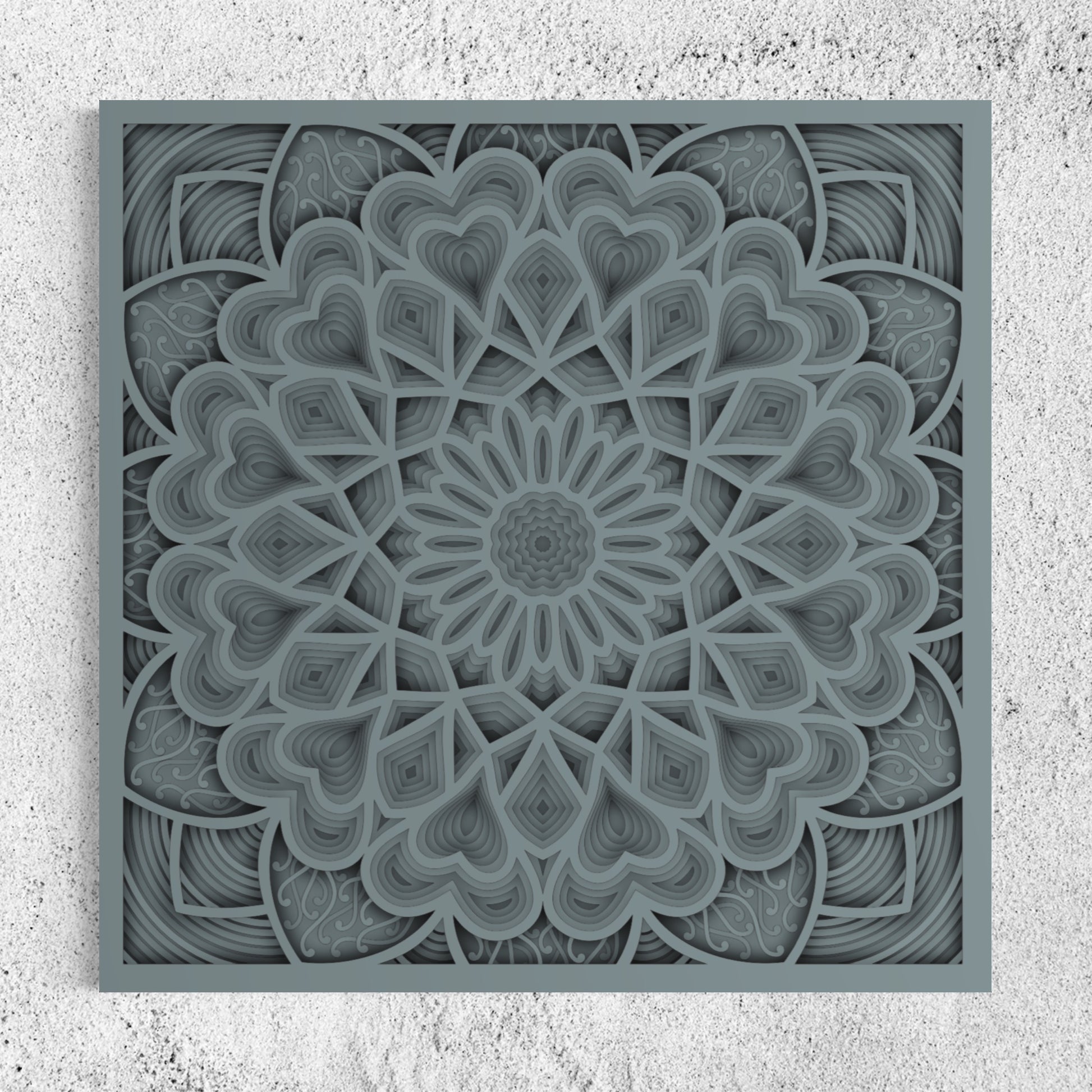 Astral Wooden Wall Art | Color Blue Grey