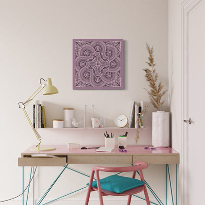 Mandala Wood Wall Art | Color Mountbatten Pink And Oyster Pink