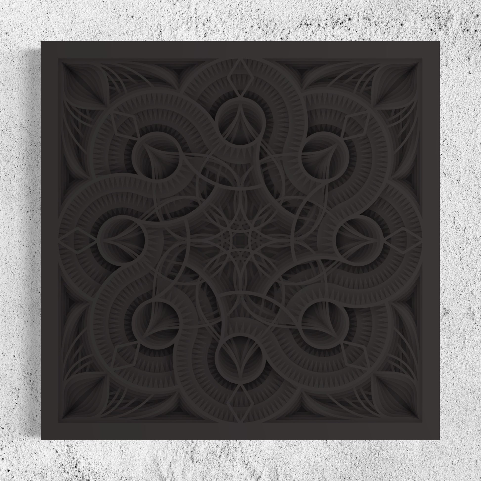 Mandala Wood Wall Art | Color Woody Brown