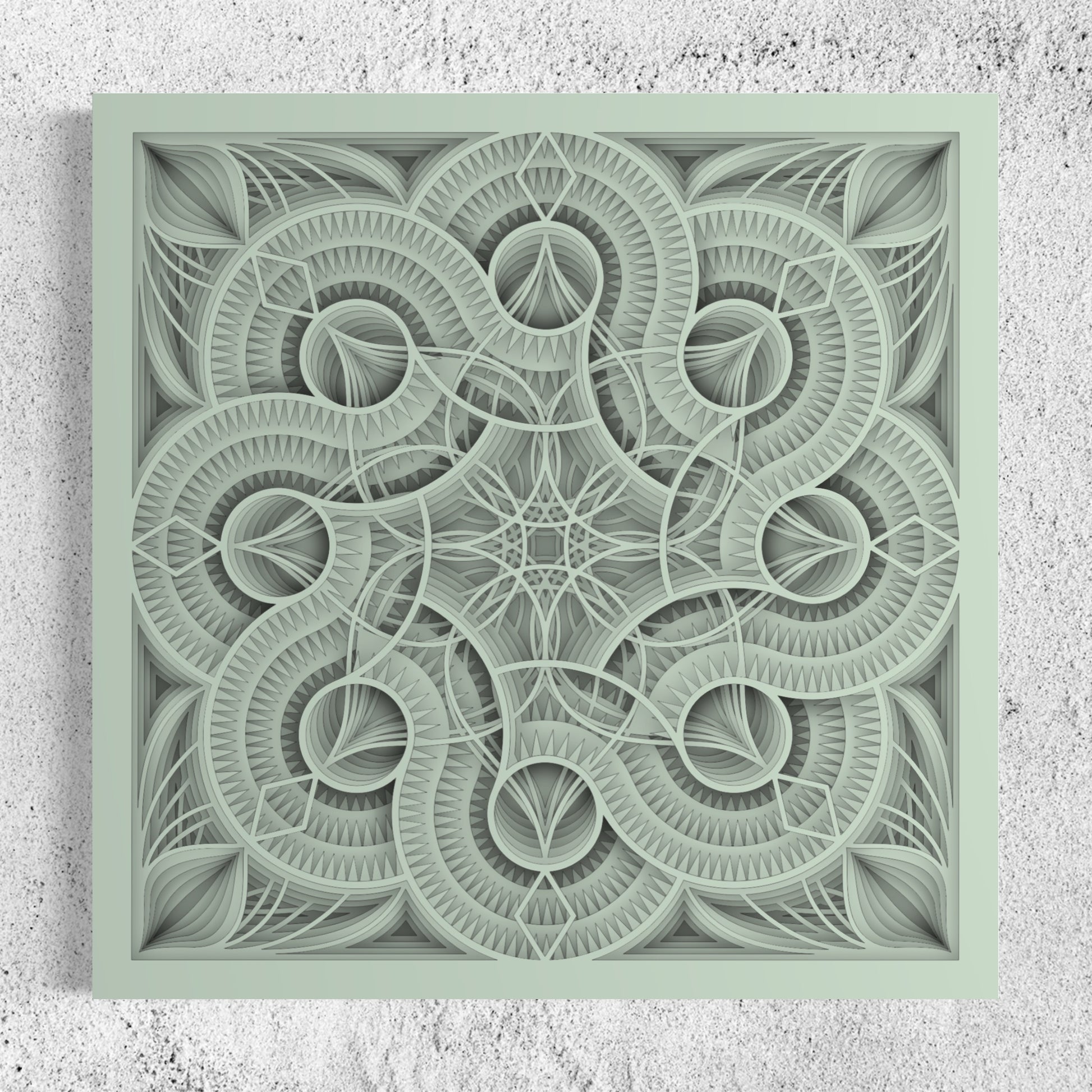 Mandala Wood Wall Art | Color Clay Ash