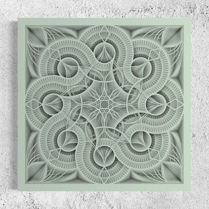 Mandala Wood Wall Art | Color Clay Ash