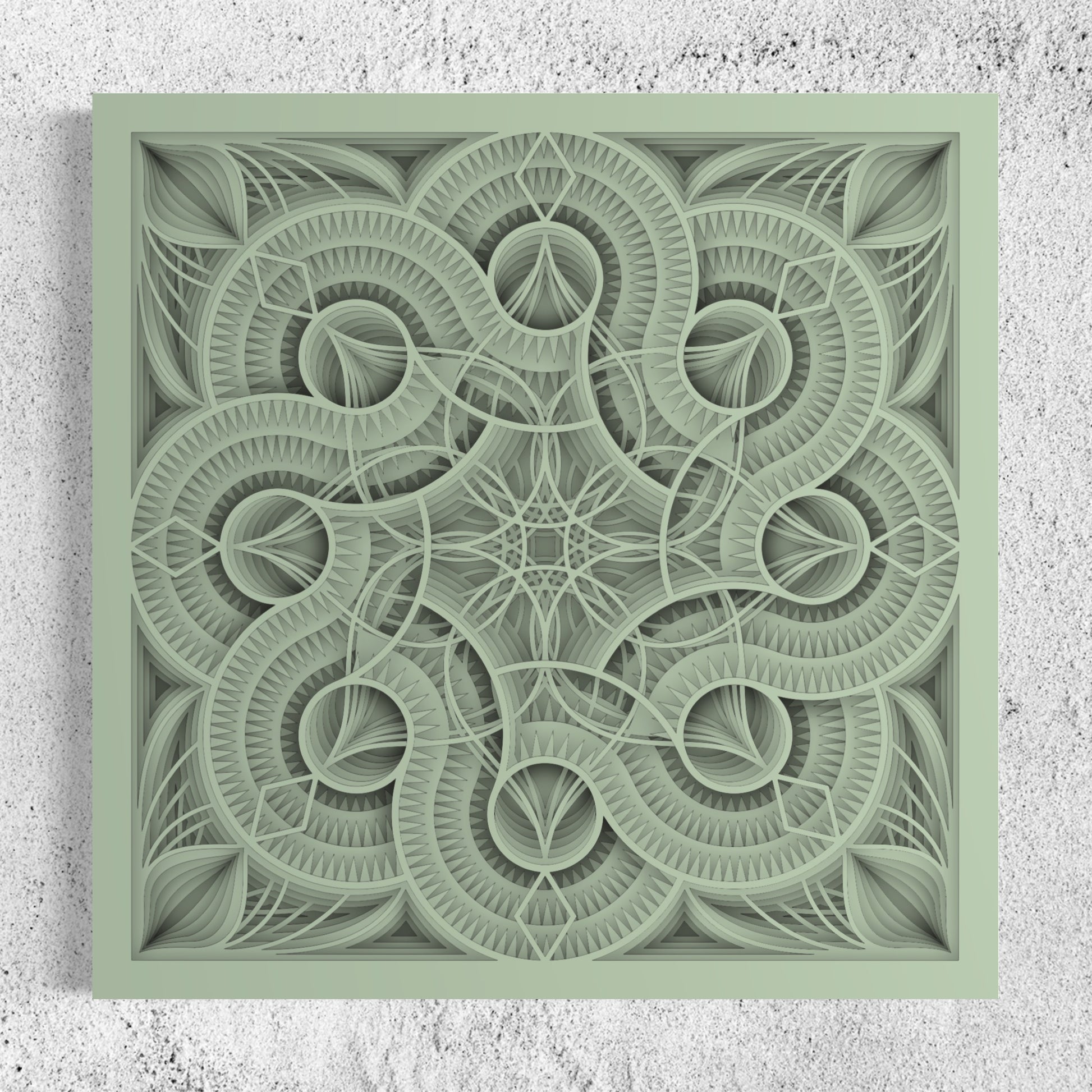 Mandala Wood Wall Art | Color Clay Ash