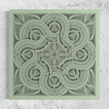 Mandala Wood Wall Art | Color Clay Ash