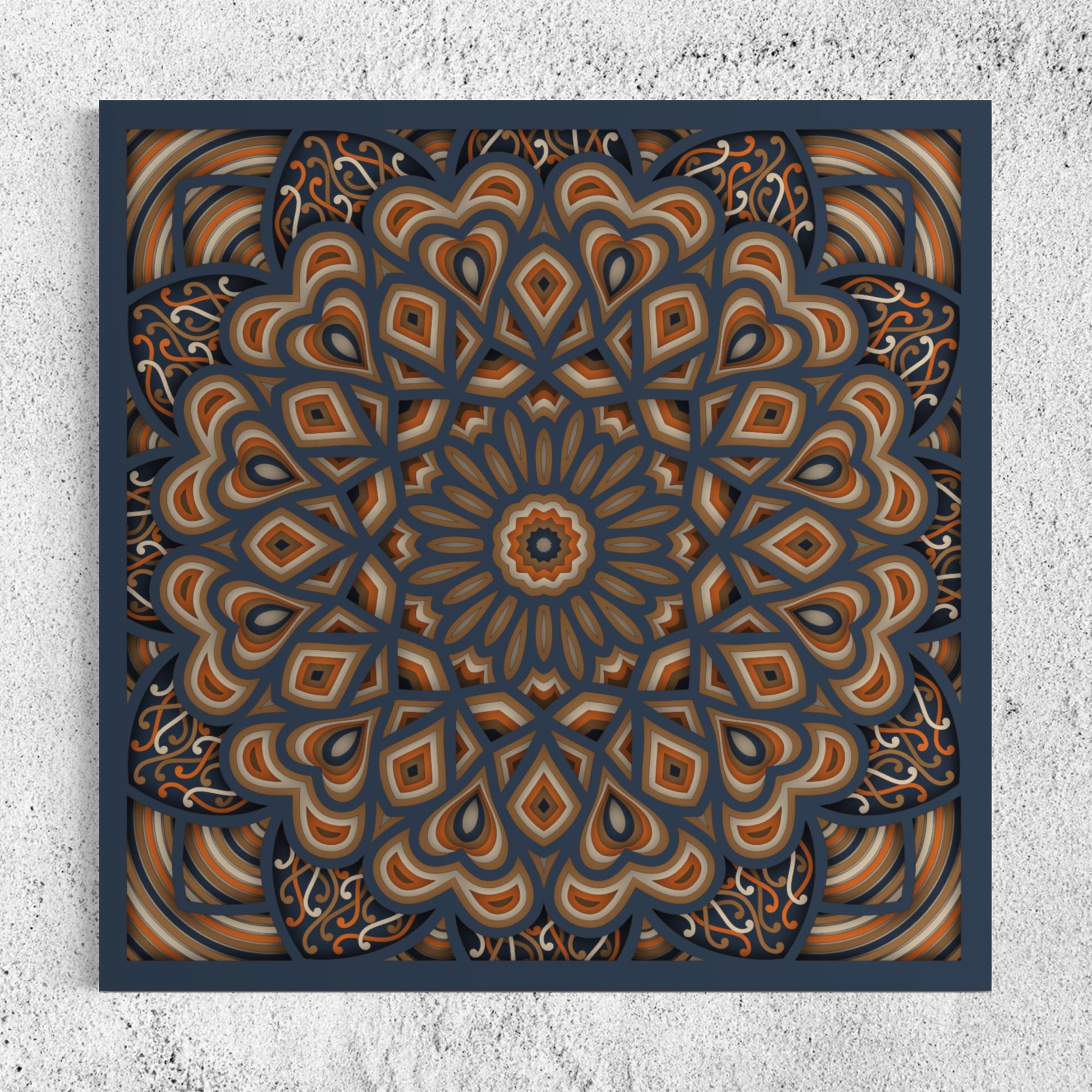 Astral Wooden Wall Art | Color Cocoa Brown, Pearl Bush, Pickled Bluewood and Dull Brown