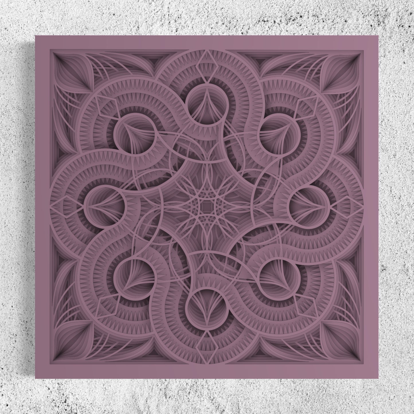 Mandala Wood Wall Art | Color Mountbatten Pink