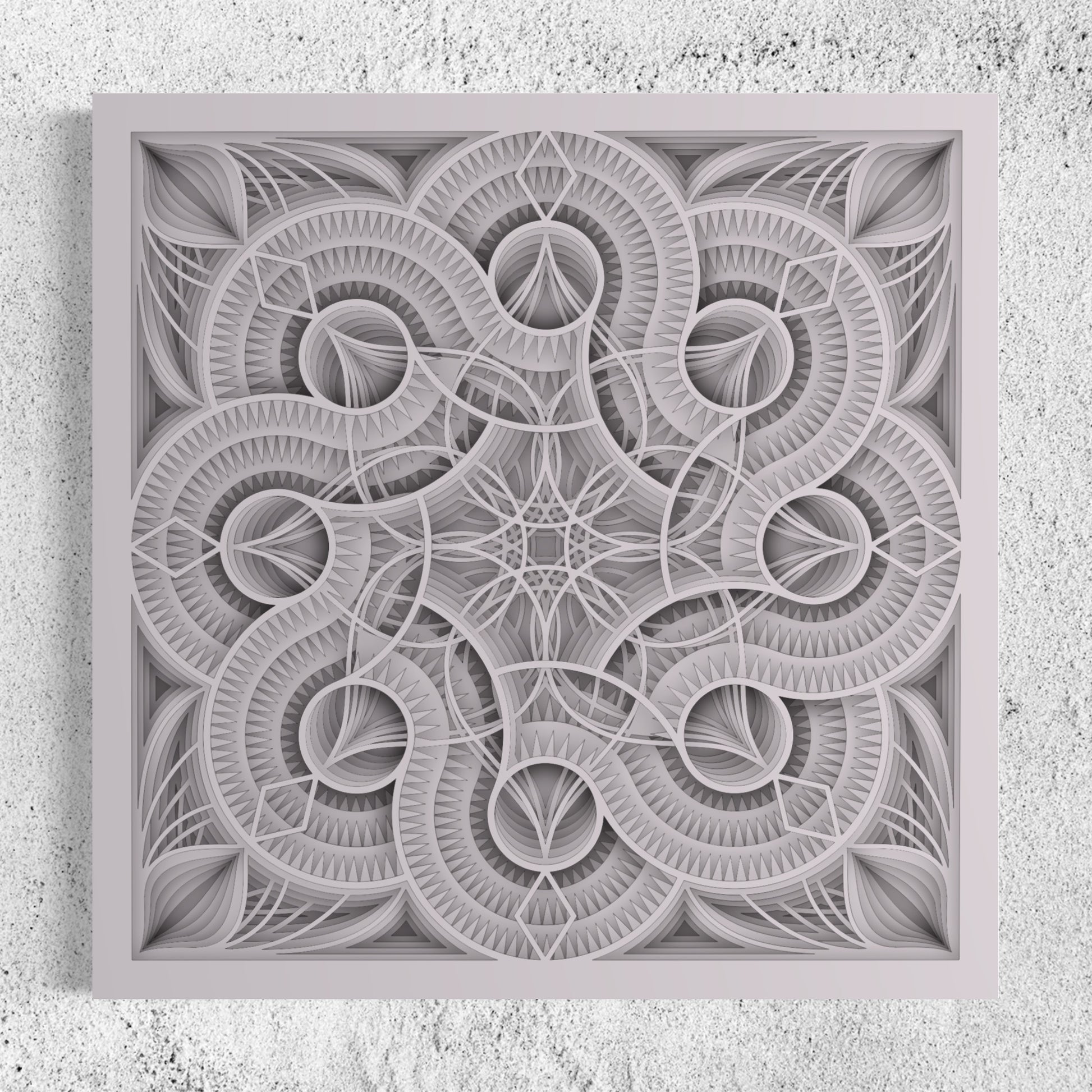 Mandala Wood Wall Art | Color Languid Lavender