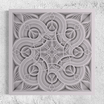 Mandala Wood Wall Art | Color Languid Lavender