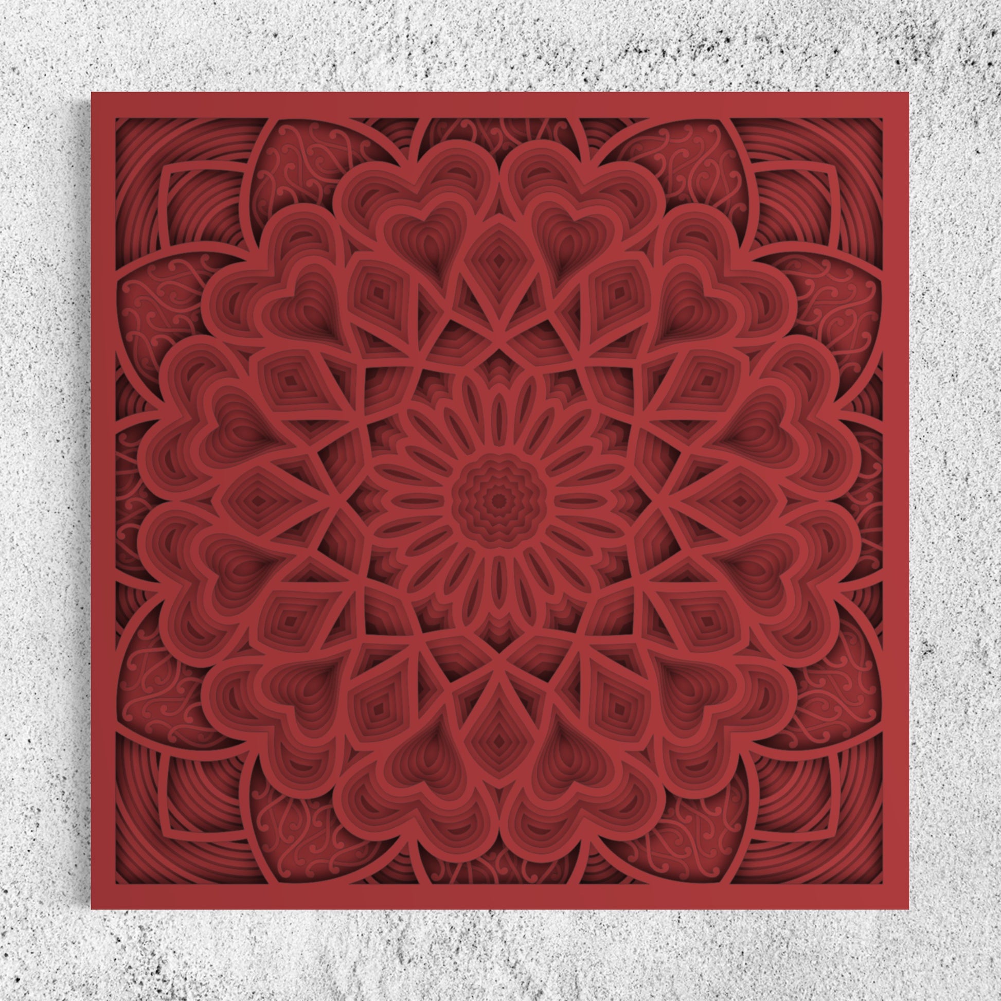Astral Wooden Wall Art | Color Dull Red