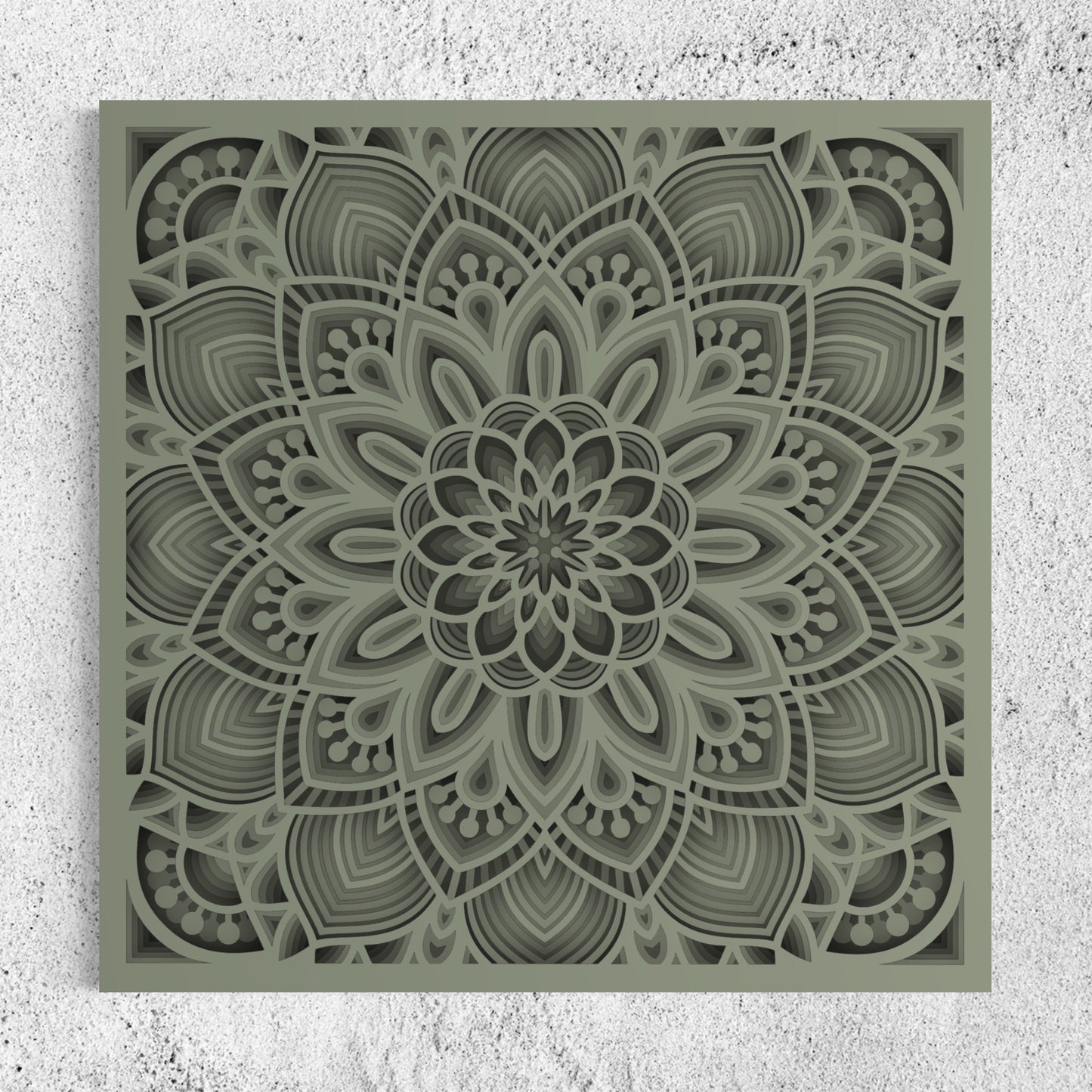 Mandala Wood Wall Art | Color Grey