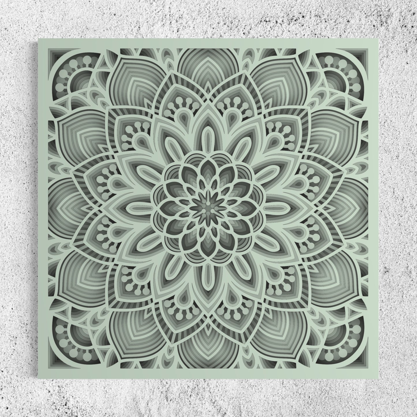 Mandala Wood Wall Art | Color Pastel Grey