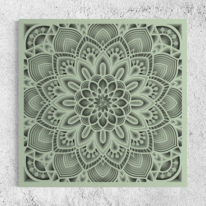 Mandala Wood Wall Art | Color Clay Ash