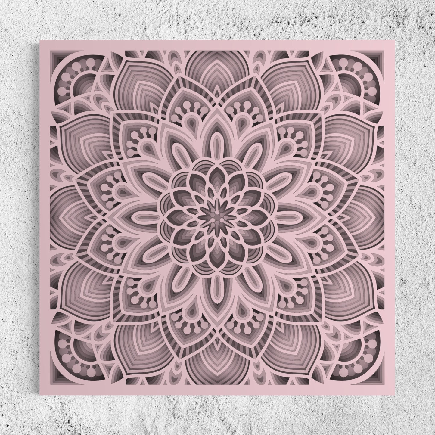 Mandala Wood Wall Art | Color Oyster Pink