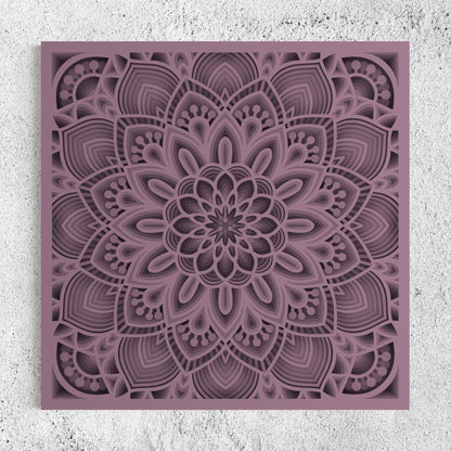 Mandala Wood Wall Art | Color Mountbatten Pink