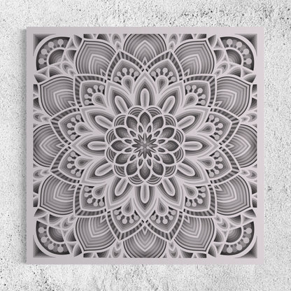 Mandala Wood Wall Art | Color Languid Lavender