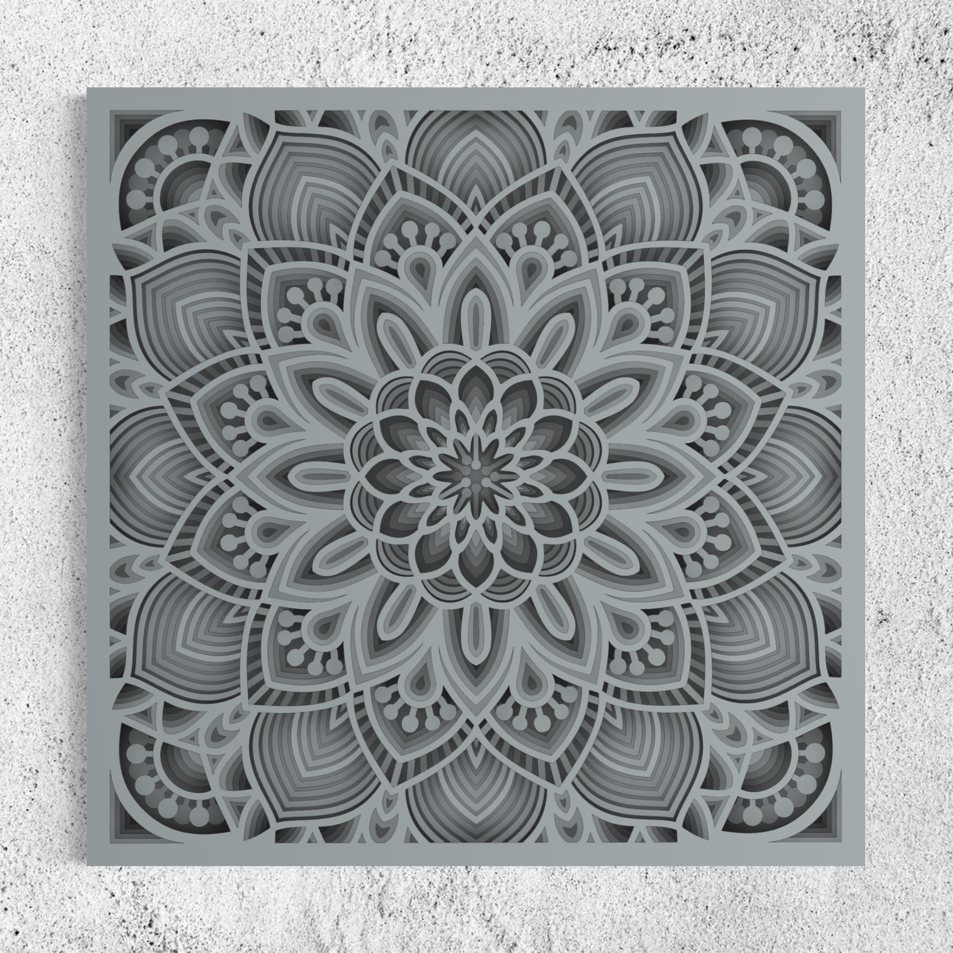 Mandala Wood Wall Art | Color Hit Grey