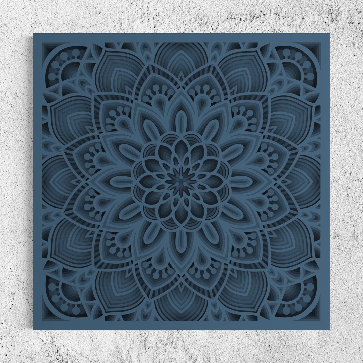 Mandala Wood Wall Art | Color Denim