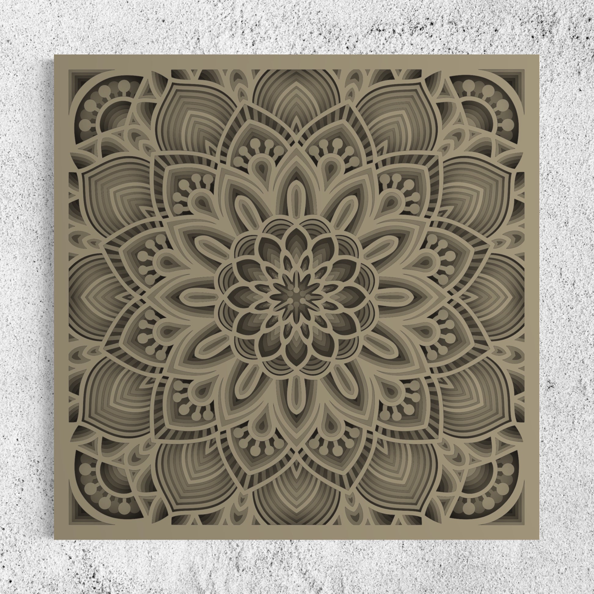 Mandala Wood Wall Art | Color Donkey Brown