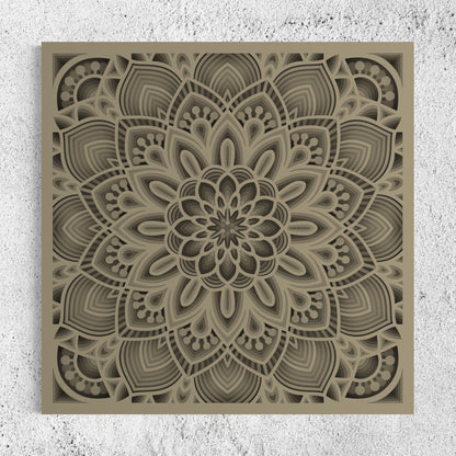 Mandala Wood Wall Art | Color Donkey Brown