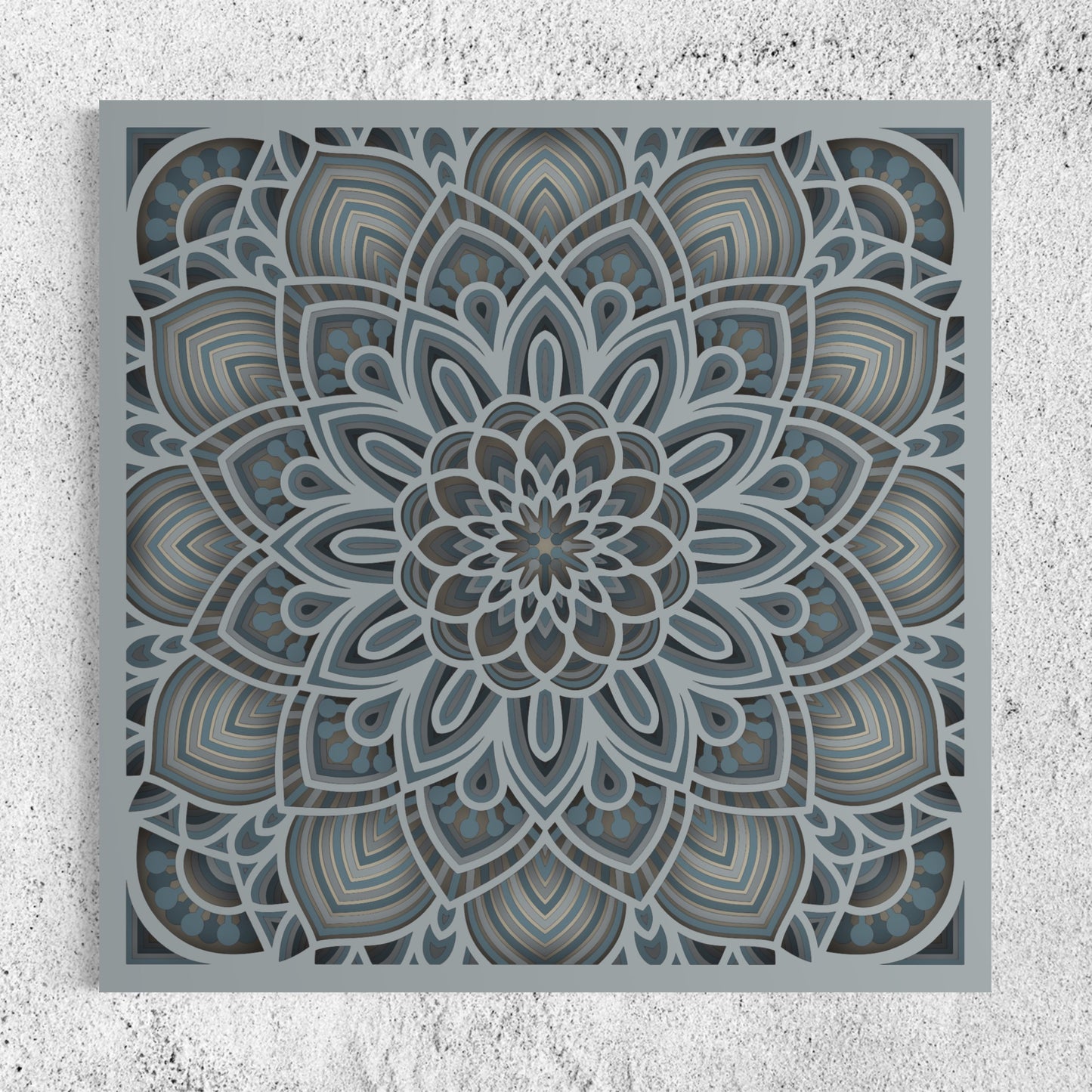 Mandala Wood Wall Art | Color Hit Grey