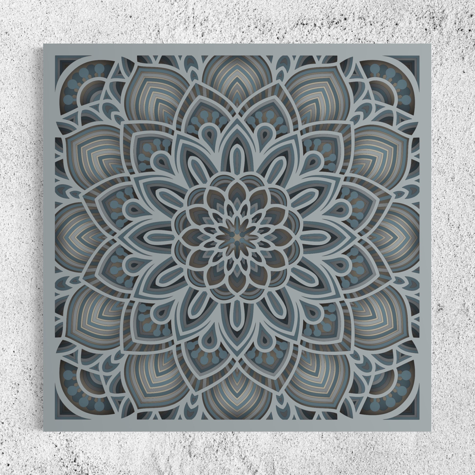 Mandala Wood Wall Art | Color Hit Grey