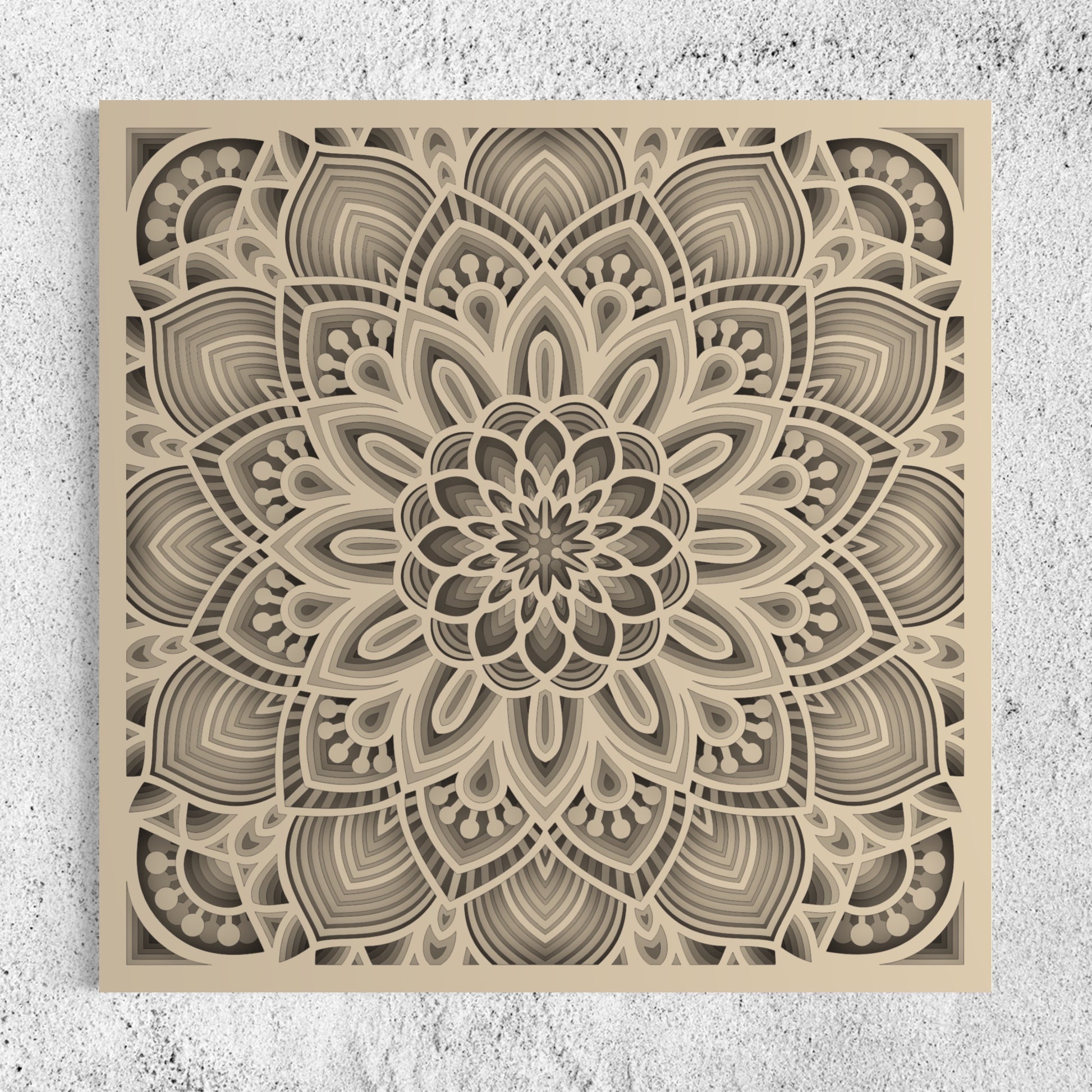 Mandala Wood Wall Art | Color Soft Amber