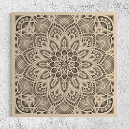 Mandala Wood Wall Art | Color Soft Amber