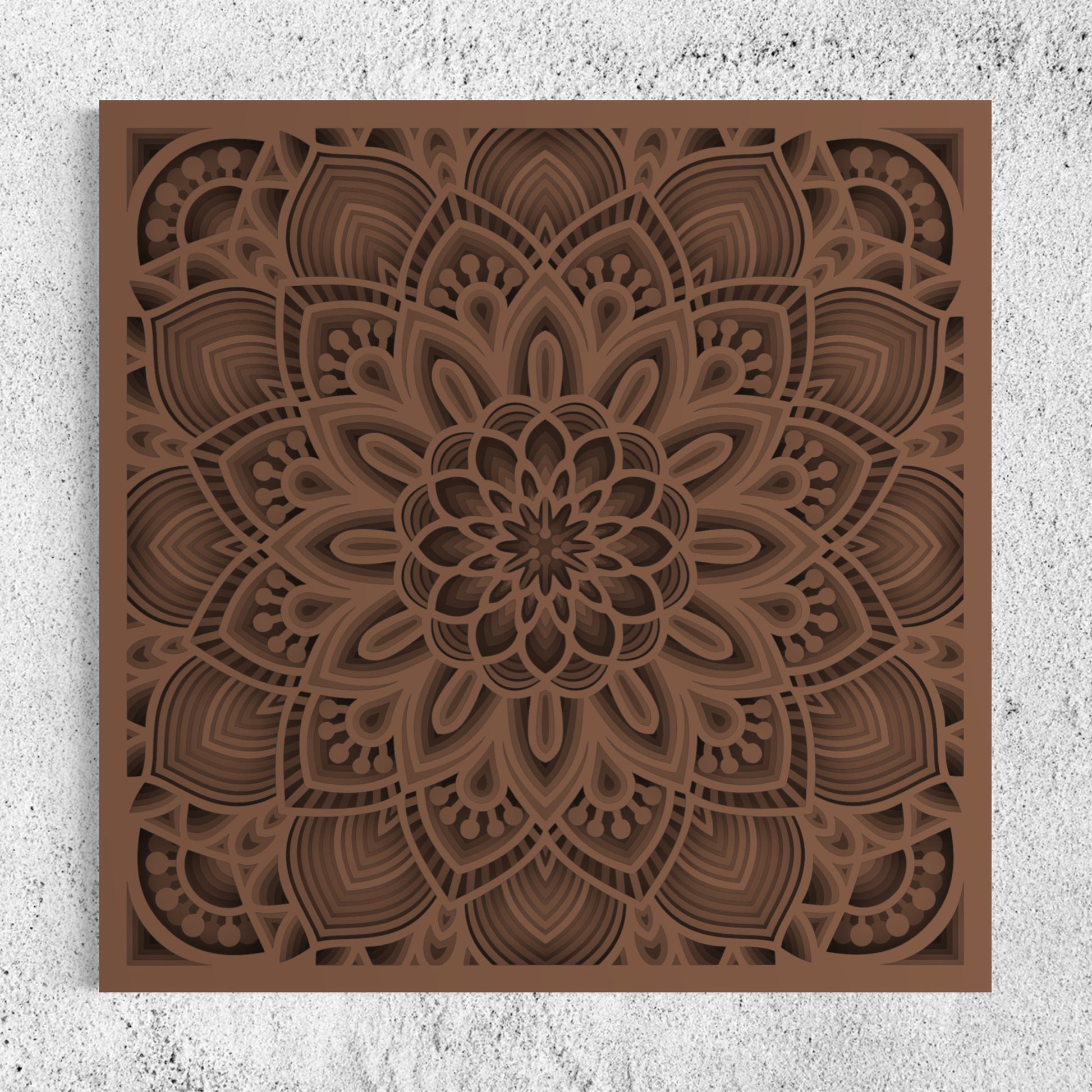 Mandala Wood Wall Art | Color Brown Bear