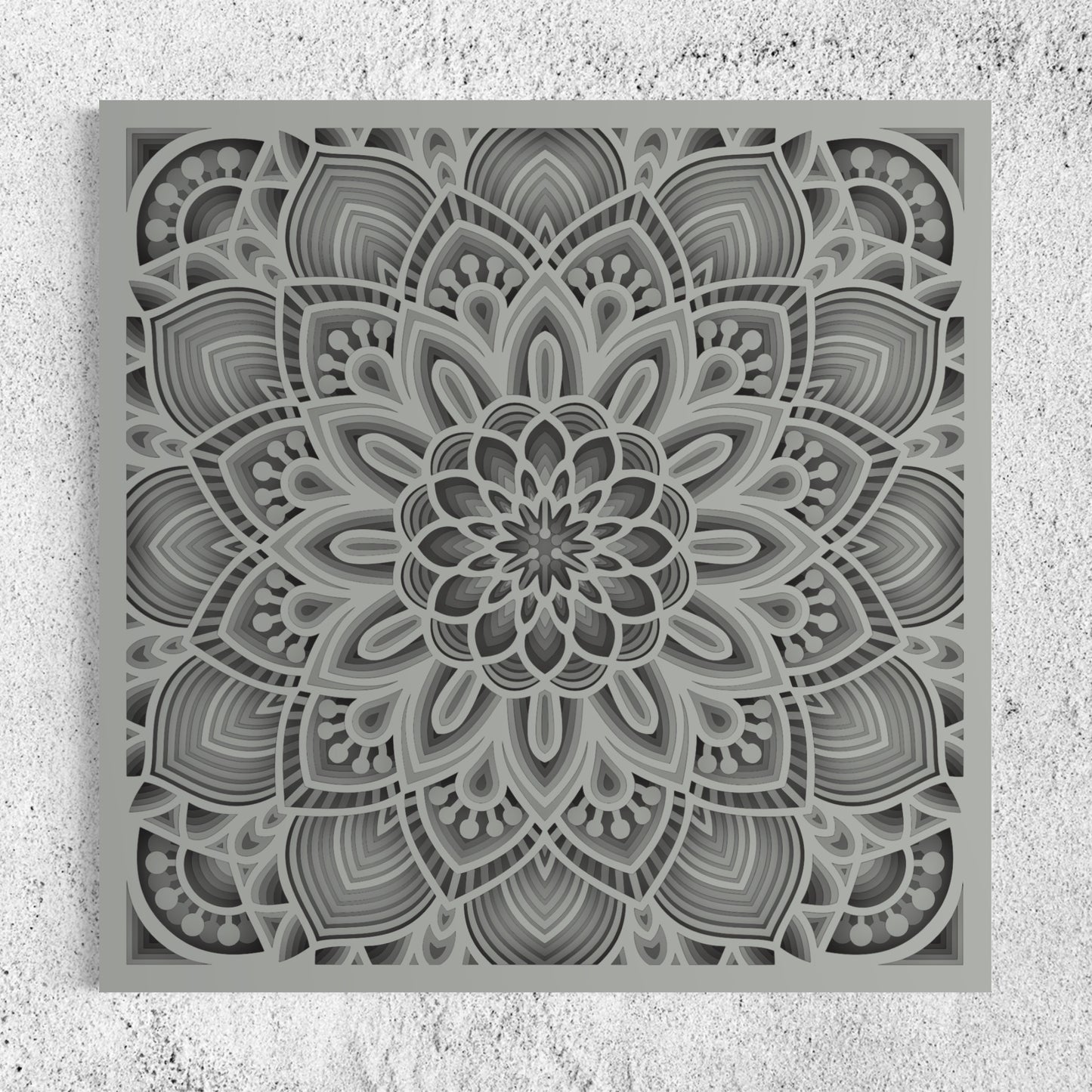 Mandala Wood Wall Art | Color Hit Grey