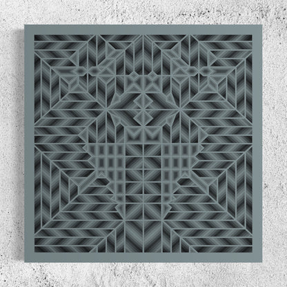 Maze Wood Wall Art | Color Hit Grey
