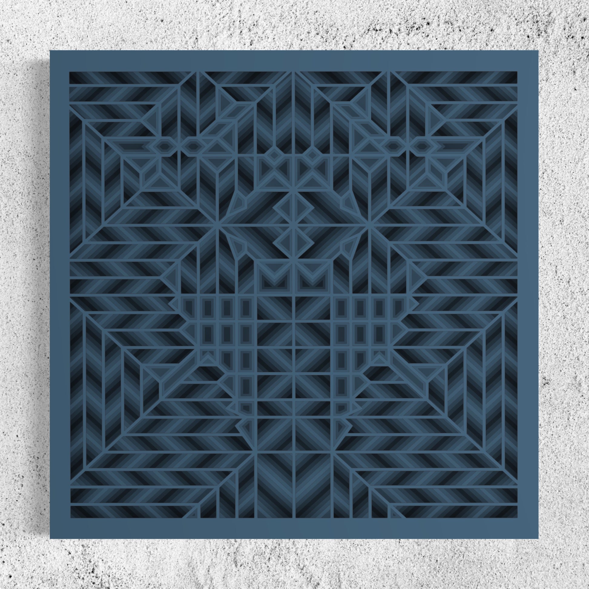 Maze Wood Wall Art | Color Blue Bayoux