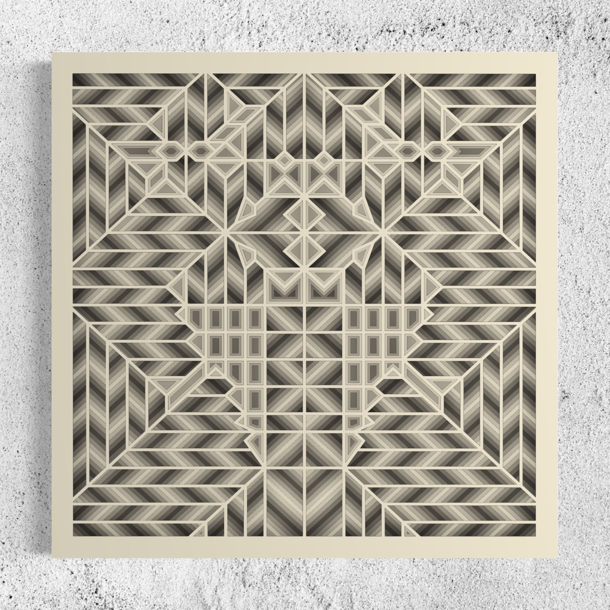 Maze Wood Wall Art | Color Soft Amber