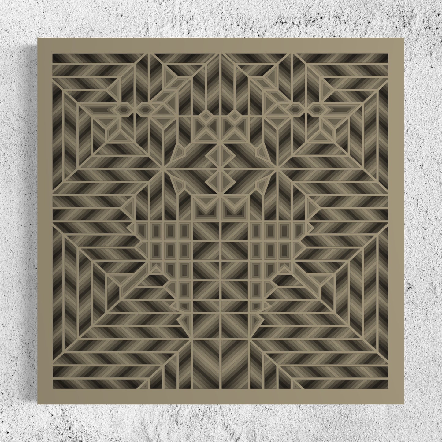 Maze Wood Wall Art | Color Warm Grey