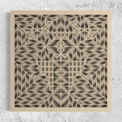 Maze Wood Wall Art | Color Soft Amber