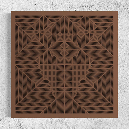 Maze Wood Wall Art | Color Brown Bear