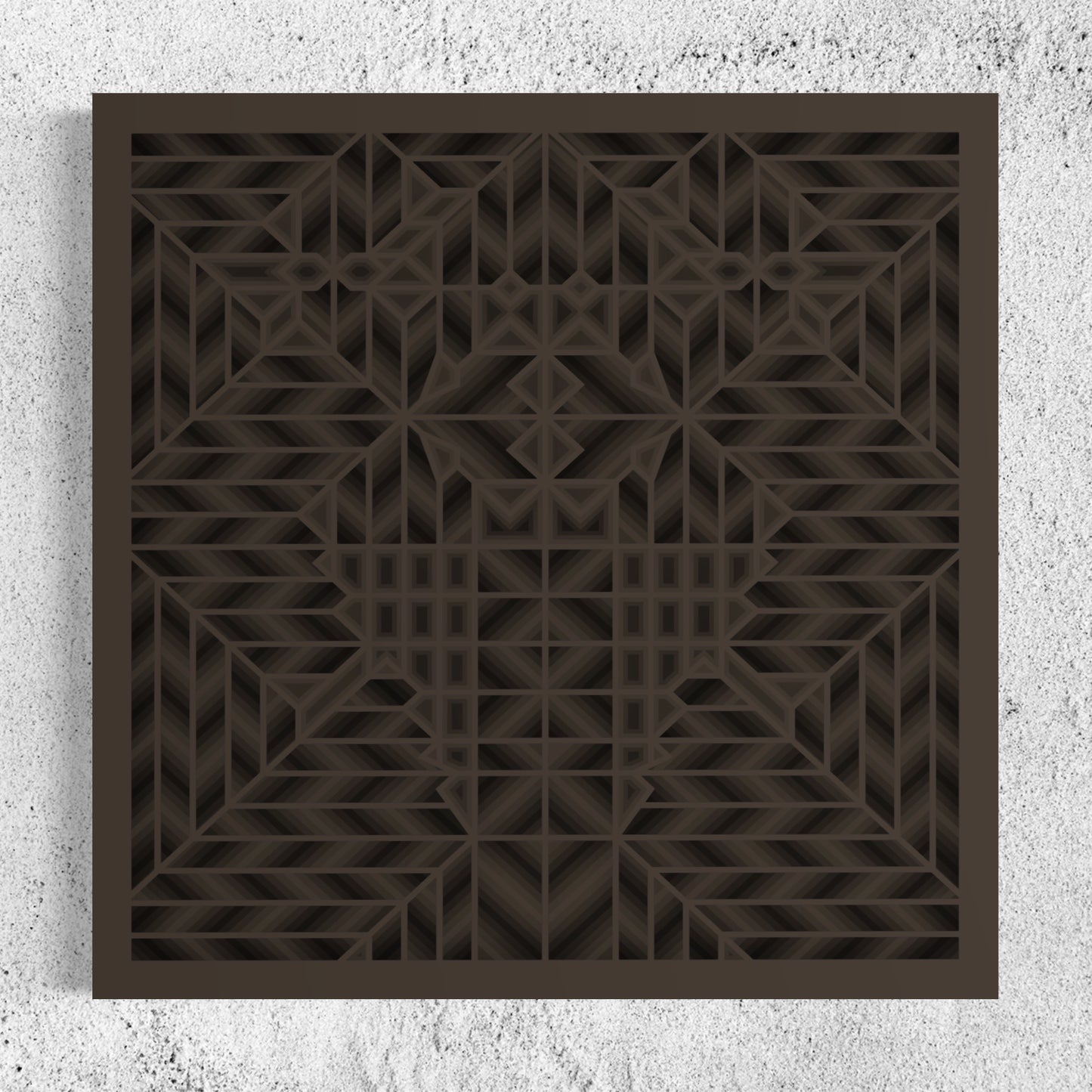 Maze Wood Wall Art | Color Woody Brown