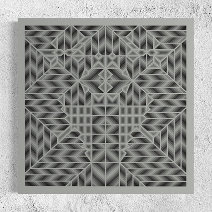 Maze Wood Wall Art | Color Hit Grey