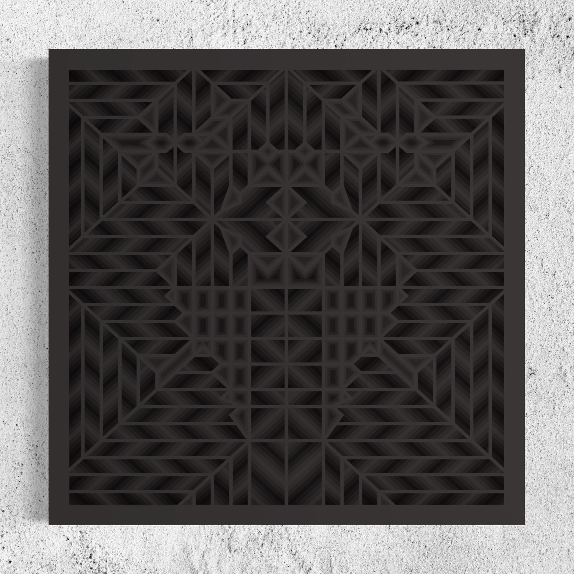 Maze Wood Wall Art | Color Charcoal