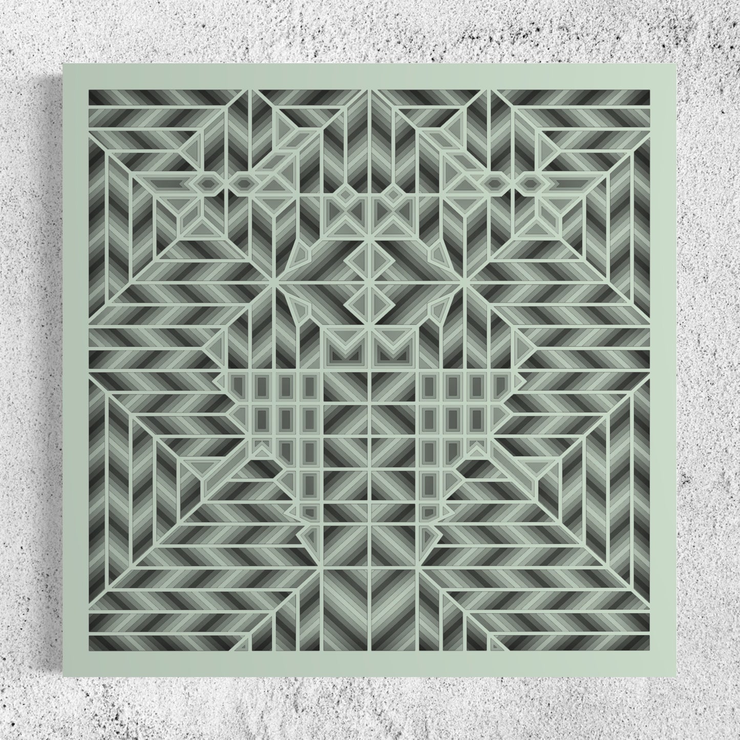 Maze Wood Wall Art | Color Pastel Grey